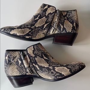 Sam Edelman snakeskin booties